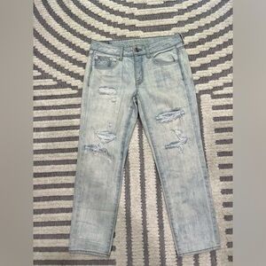 American eagle boy crop acid‎ wash jeans